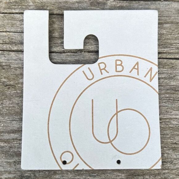 NWT New Urban Outfitters (UO) Saffron (Creme) Flower Charm Huggie Hoop Earrings - Picture 3 of 5